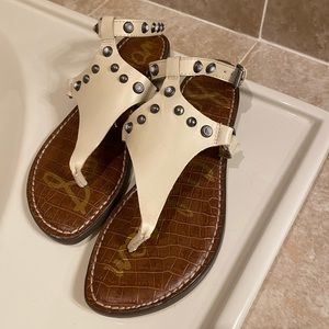 NWT Sam Edelman leather sandals, ivory 7